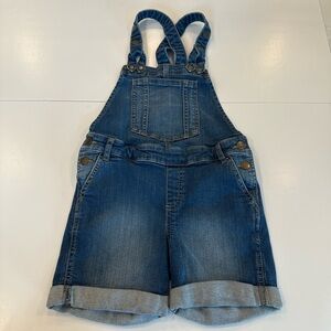 3/27$ Joe Fresh Kids Blue Denim Shortalls /Short Overalls size 10